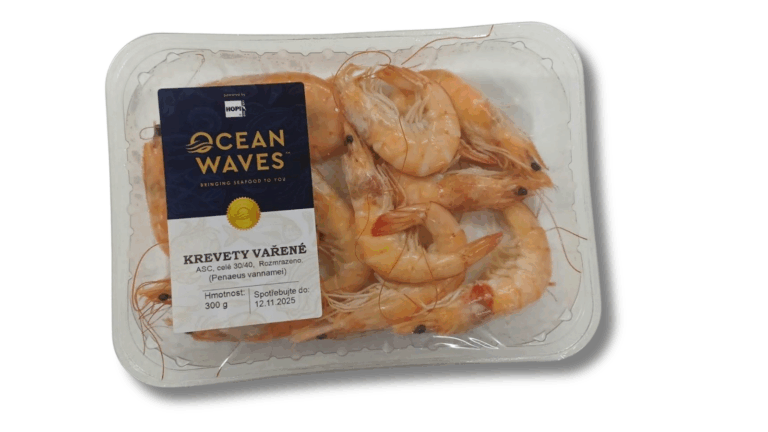 Balené vařené krevety Ocean Waves pro rychlou přípravu