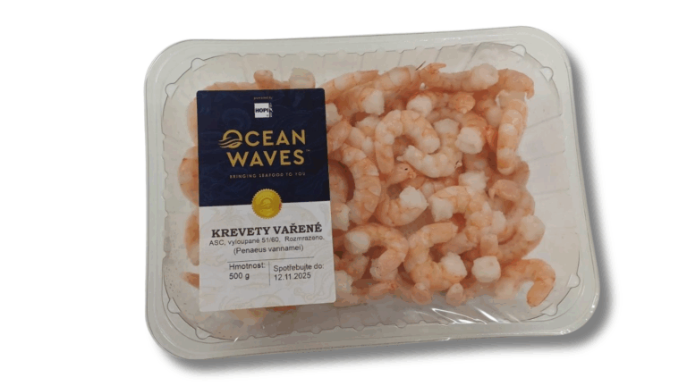 Balené vařené krevety Ocean Waves v plastovém obalu